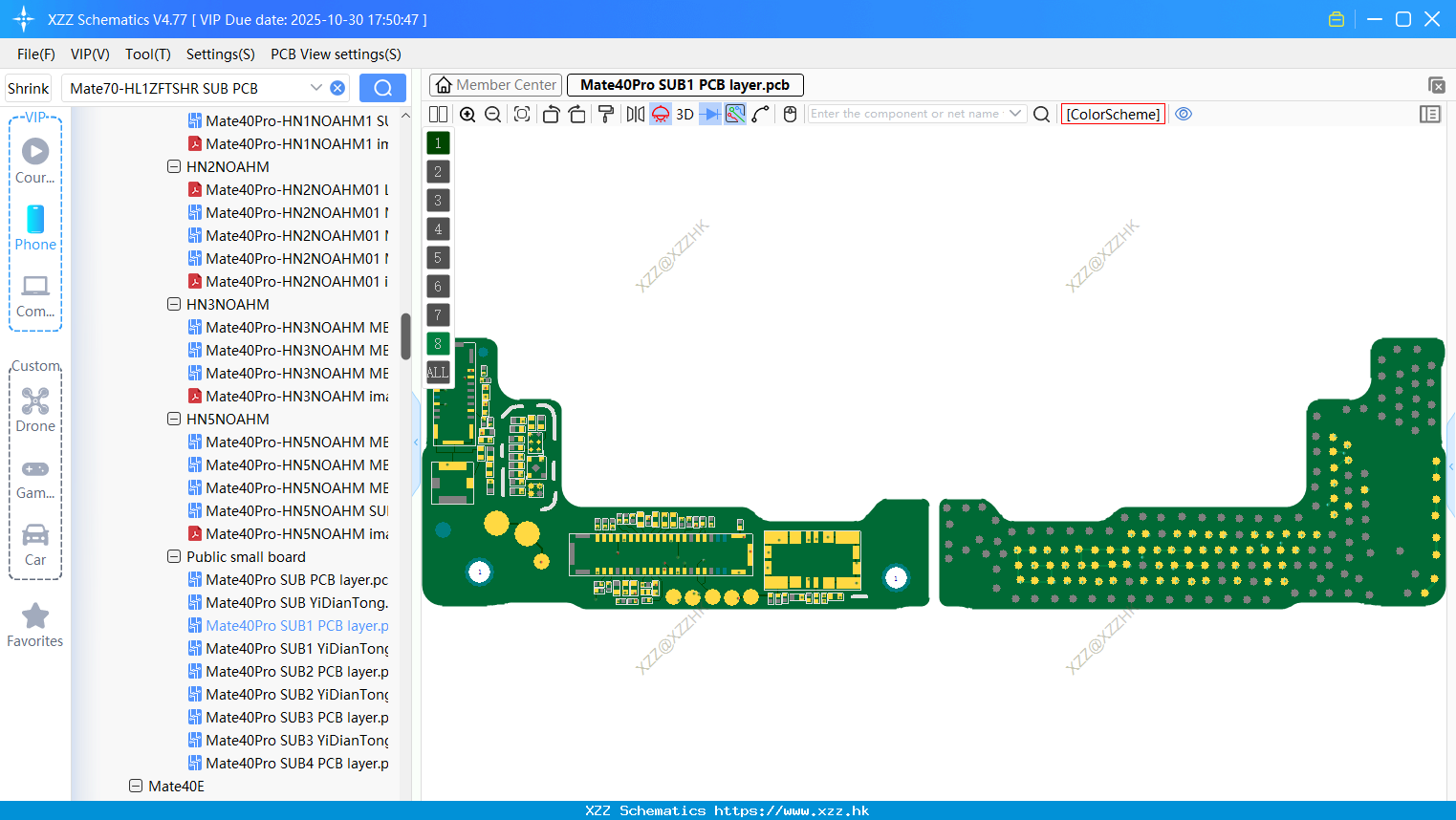 Huawei Mate40Pro SUB1 PCB Layer